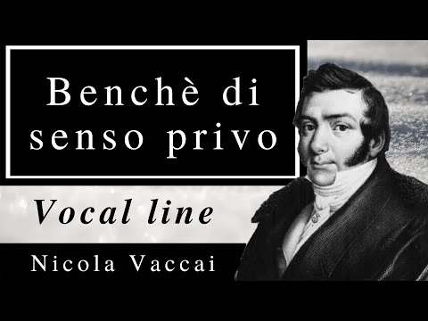 Benchè di senso privo (N.Vaccai) Karaoke / Vocal line with piano accompaniment