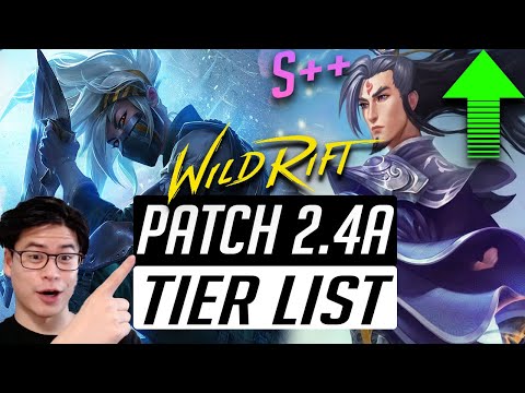 BEST Champions Tierlist for Wild Rift Patch 2.4A - MASTER YI S++ TIER NOW!