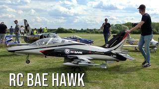 Big And Heavy! RC Jet BAE Hawk 100 Nice Scale Model From Tomahawk Aviation Flying At Flightshow