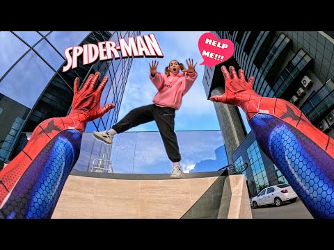 THIS COMPLETELY CRAZY GIRL WANTS SPIDER-MAN TO SAVE HER (ParkourPOV Romantic Funny)