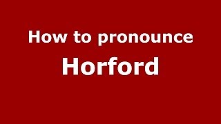 How to pronounce Horford