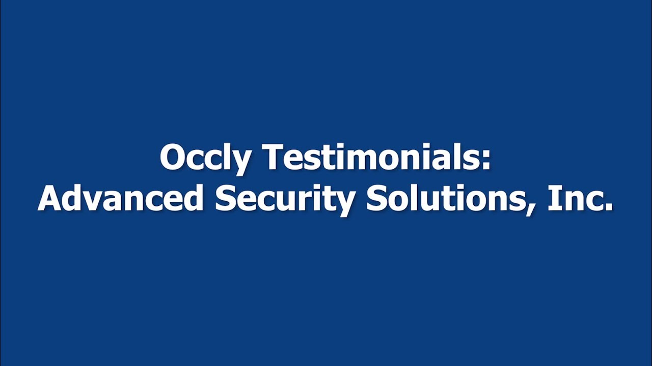 Advanced Security Solutions, Inc. Testimonial