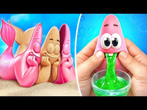 What happened To Patrick Star? 🤭⭐️ *Build An Underwater Cardboard Bikini Bottom*