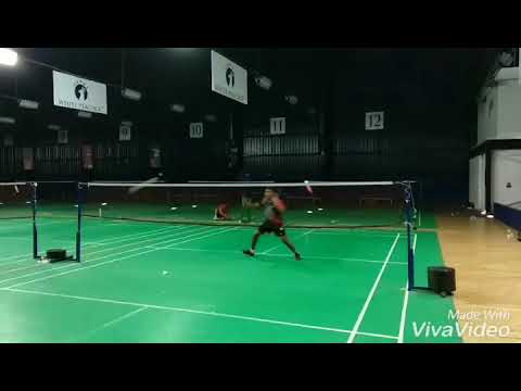 Kiran Kumar G Badminton training front attack