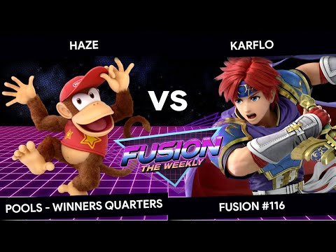 Fusion #116 - Haze (Diddy Kong) vs Karflo (Roy) - Pools - Winners Quarters