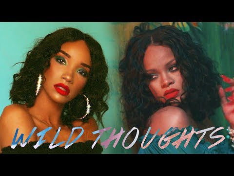 Rihanna "Wild Thoughts" Inspired Look (Hair & Makeup)