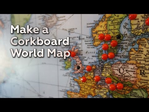 Korkboard Weltkarte - Geografisches Hilfsmittel für die jährliche Urlaubsplanung