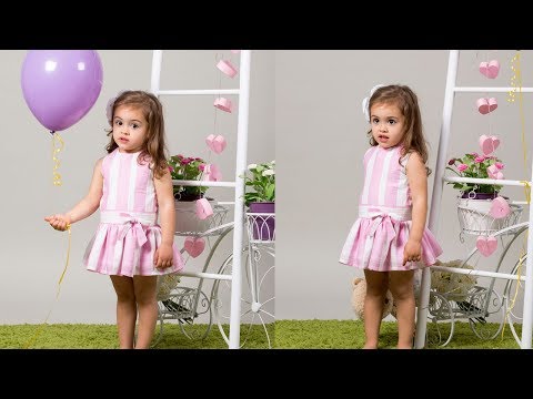 Vestido talle bajo: patrones de niña