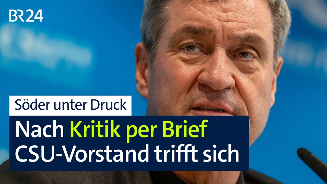 Söder unter Druck: Pressekonferenz nach CSU-Vorstandssitzung | BR24