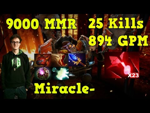 Miracle-  9000+ MMR Timbersaw 25 Kills GPM 894 vs Dendi NAVI - Dota 2