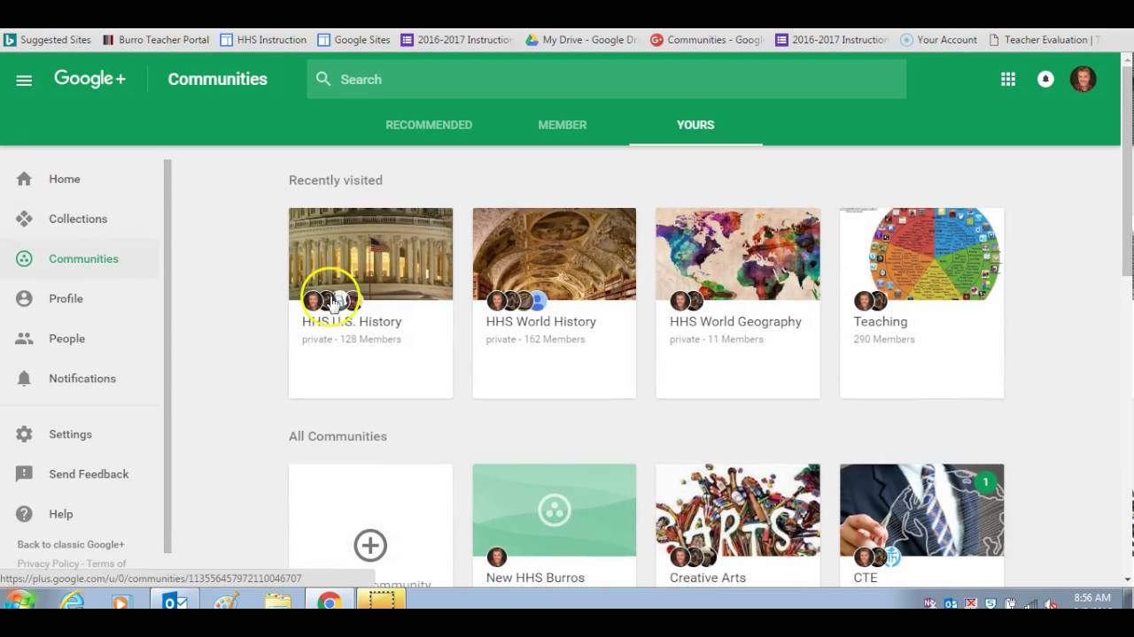 Creating a Google+ Class Web Page