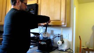 Blending Almonds with a High Performance Blender.MOV