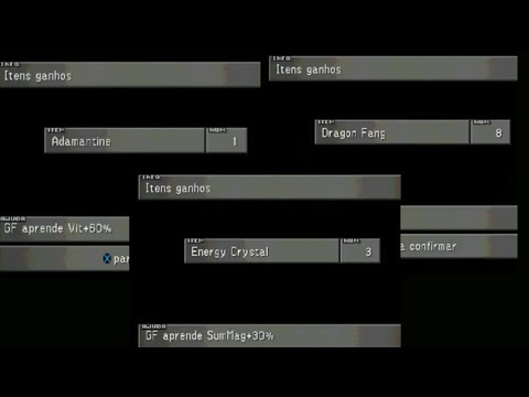 FF8 Pegando Adamantine, Energy Crystal e Dragon Fang