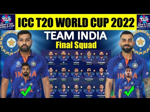 ICC T20 World Cup 2022 | Team India Full & Final Squad | Indian Team New Squad For ICC T20 World Cup