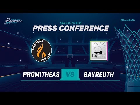 Promitheas Patras v medi Bayreuth - Press Conference - Basketball Champions League 2018-19