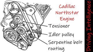 How To Replace Cadillac Northstar 4.6 Belt Tensioner and Idler Pulley: '99 Deville Replacement