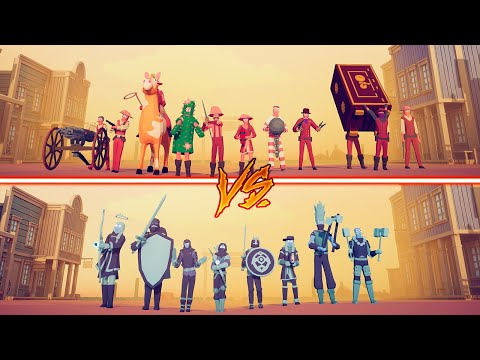 WILD WEST TEAM vs ICE TEAM - Totally Accurate Battle Simulator | TABS