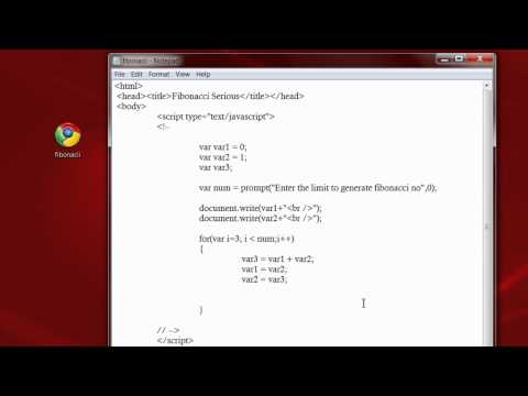 Generating Fibonacci Series Using Javascript Code