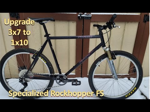 Upgrading a vintage mountain bike from 3x7 to 1x10 using the same wheels. Starring a 90's Rockhopper