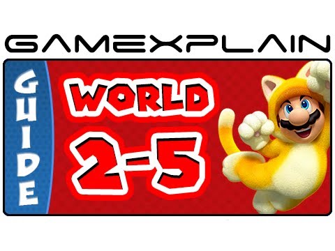 Super Mario 3D World - World 2-5  Green Stars & Stamp Locations Guide & Walkthrough