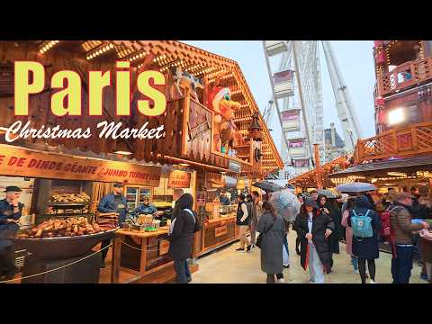 Paris, France 🎄🇫🇷 - Paris Christmas Market 2025 ⎮ Paris Christmas Walk ⎮ Paris 4K HDR
