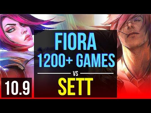 FIORA vs SETT (TOP) | 1.9M mastery points, 1200+ games, 3 early solo kills | KR Master | v10.9