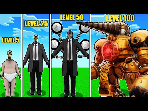 TITAN DRILL MAN SEVİYELERİ 😱 - Minecraft