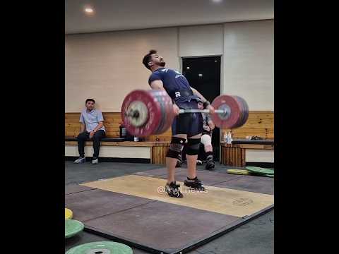 Ali Alipour (95) 220 kg clean and jerk