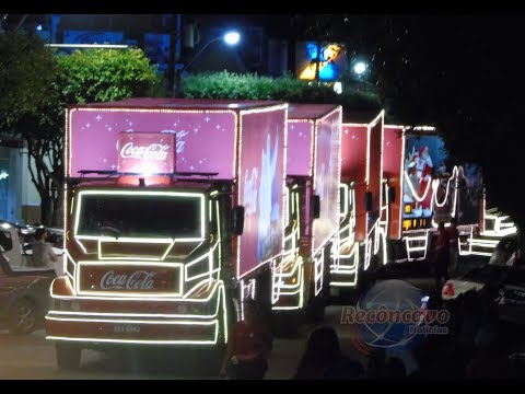 Amargosa: Caravana  iluminada de Natal Coca-Cola atrai centenas de pessoas