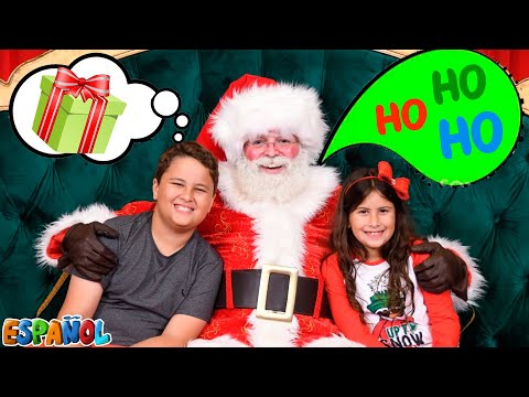 Maria Clara y JP visitan la casa de Papá Noel 🎅 Santa's house for kids