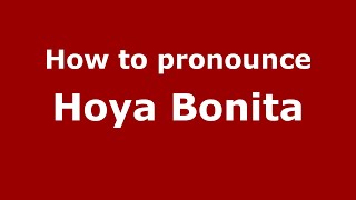 How to pronounce Hoya Bonita