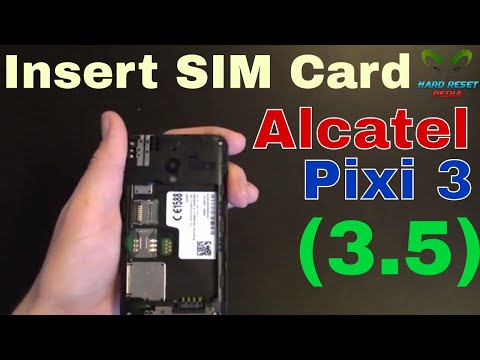 Alcatel One Touch Pixi 3 (3.5) Insert the SIM card