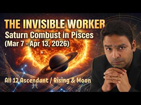 Saturn Combust in Pisces (Mar 7 – Apr 13, 2026) | The Invisible Worker in Vedic Astrology
