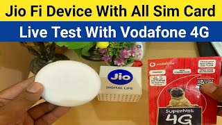 Jiofi Device With All Sim Support | Live Test With Vodafone SIM
