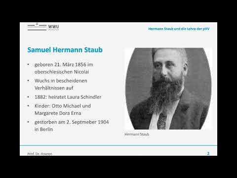 Zivilrechtliche Entdecker - Hermann Staub