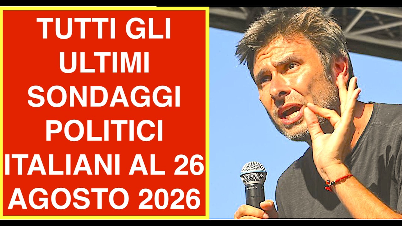 TUTTI GLI ULTIMI SONDAGGI POLITICI ITALIANI AL 26 AGOSTO 2026
