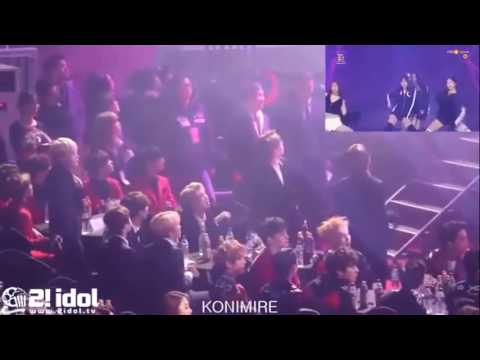 BTS, EXO Reaction to Silento @ Seoul Music Awards