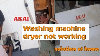Washing machine/dryer not working | washing machine not spinning | Akai machine
