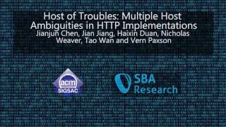 CCS 2016 - Host of Troubles: Multiple Host Ambiguities in HTTP Implementations