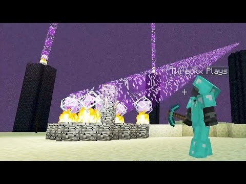 Let's Play Minecraft Episode 102 - END & DECORATING MY HOTEL ROOM