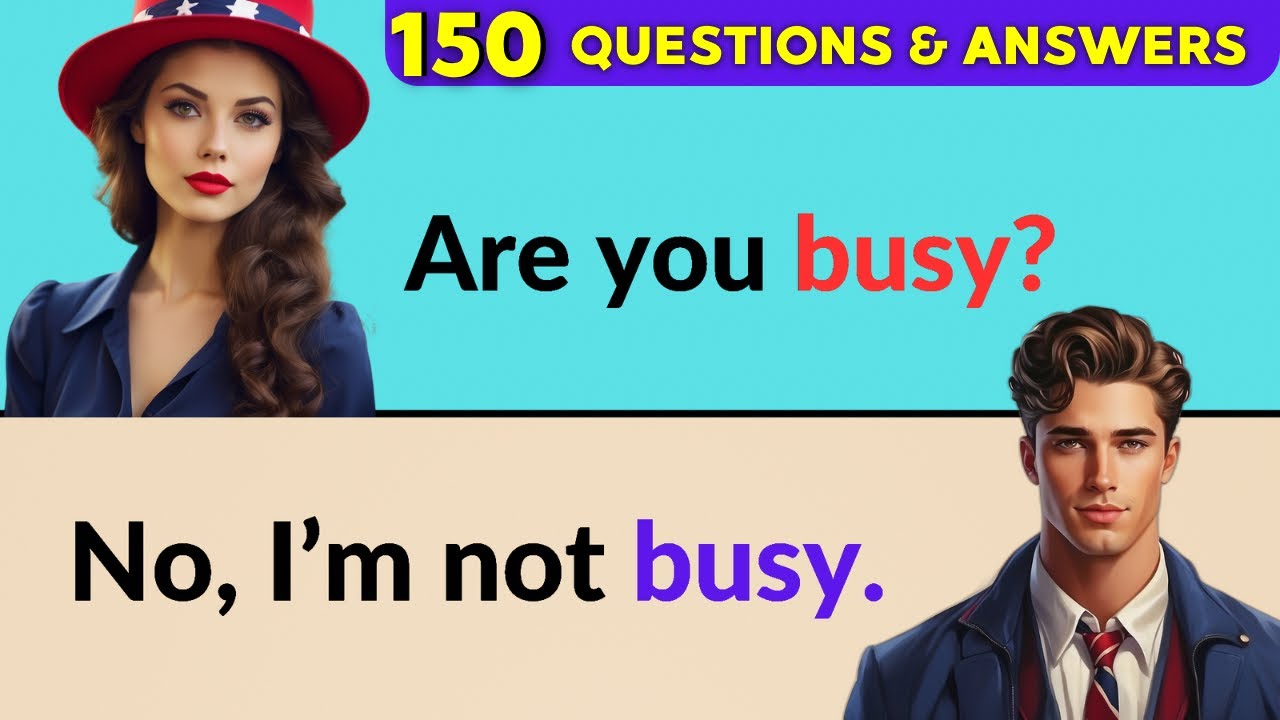 150 Questions and Answers in English for Everyday Conversations | English Speaking Practice ✅