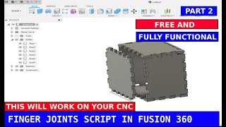 Automatic Finger Joints in Fusion 360 using a Python script and the MPCNC router