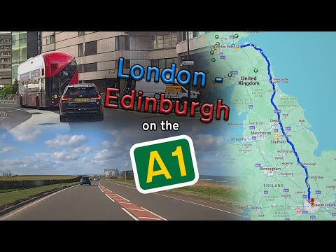 Entire Length of the A1 - London to Edinburgh [TIMELAPSE]