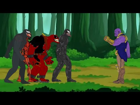 thanos vs venom, carnage, venompool, Riot part 1