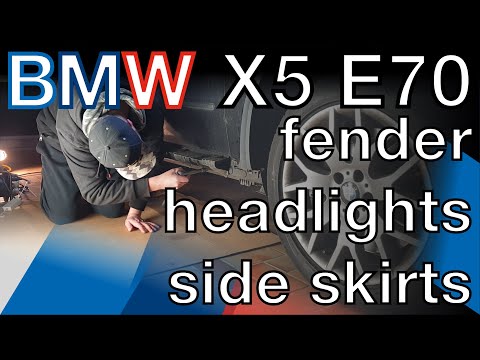 Tutorial 20: BMW X5 E70 LCI Facelift uninstall / take off / exchange fender side skirts & headlights