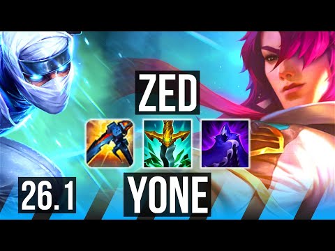 ZED vs YONE (MID) | Good KDA: 23/1/4, 60K damage | BR Challenger | 26.1