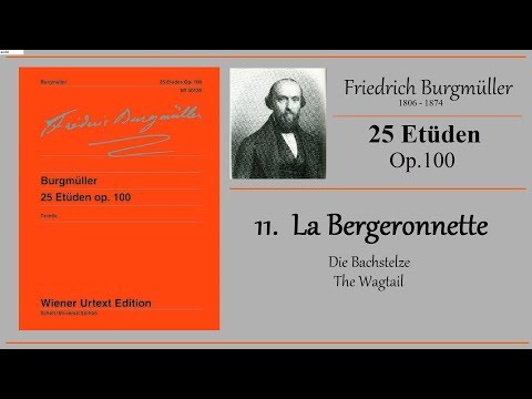BURGMÜLLER - Op.100 No.11 - La Bergeronnette - Die Bachstelze - The Wagtail