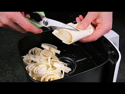 Cut a Tortilla Like This… It’s Genius! I Just Threw It in the Air Fryer!
