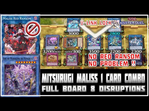 BROKEN MITSURUGI MALISS NO RED RANSOM 1 Card Combo VLINK LOCK + 8 Disruption | Yu-Gi-Oh! Master Duel