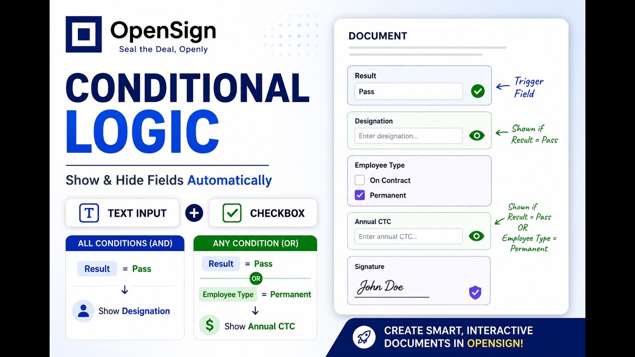 How to Use Conditional Logic in OpenSign